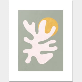 Abstract Shapes Botanical - Sage Green Posters and Art